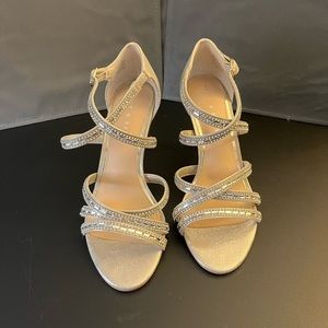 Reekie Kelly & Katie Silver/Gold Strappy Heels